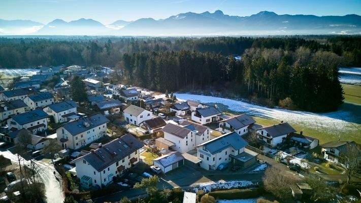 Ansicht von Norden auf die Häuser Markholz - Bergblick
