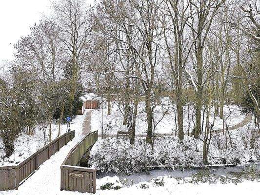 Blick von der Loggia in den Amtsgarten