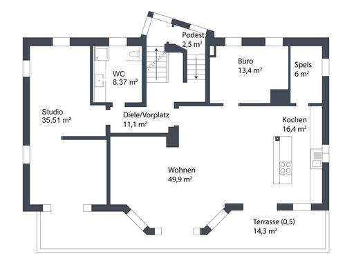 Ebene 1 (2. Obergeschoss)