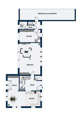 Grundriss EG hinteres Haus