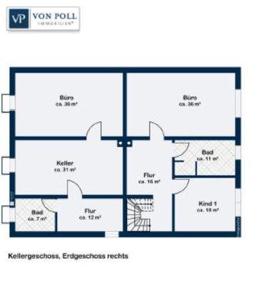 Kellergeschoss, EG rechts