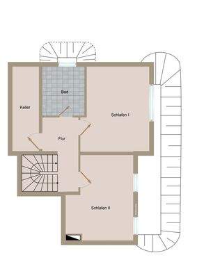 Grundriss untere Wohnebene