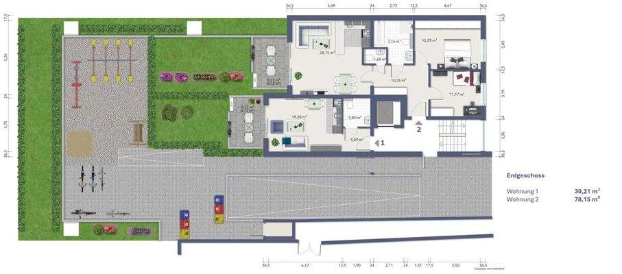 Grundriss / Skizze Erdgeschoss