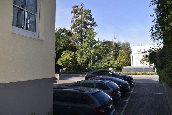 Blick auf den Parkplatz