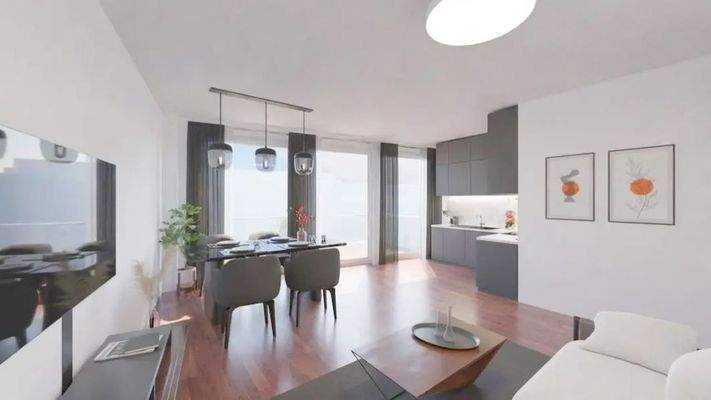 Wohn-Essbereich visualisiert