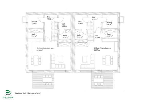 Variante Klein Grundriss HG