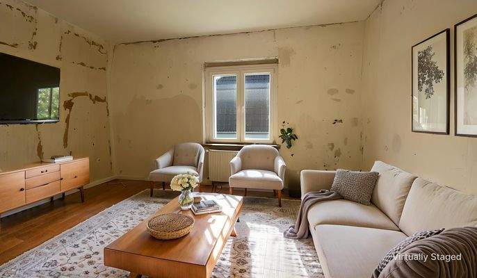 Wohnzimmer Mustereinrichtung