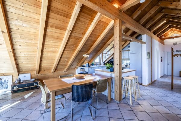 Essbereich im Wohnzimmer