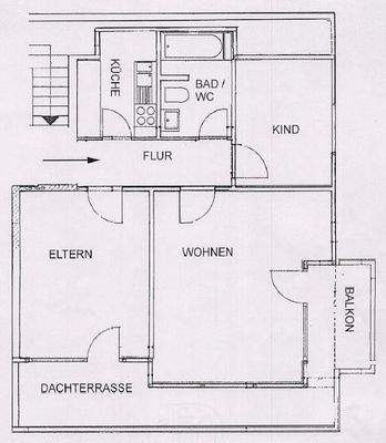 Grundriss Wohnung DG