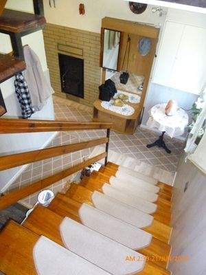 Holztreppe  vom DG aus gesehen 