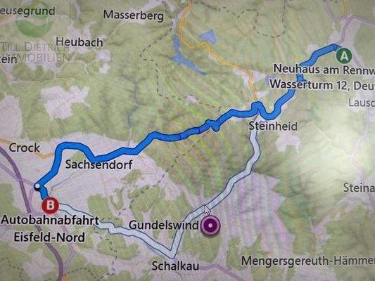 Route 24 km ca. 30 Minuten Fahrzeit