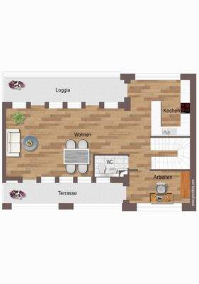 Leipzig - Neustadt-Neuschönefeld | Grundriss obere Etage