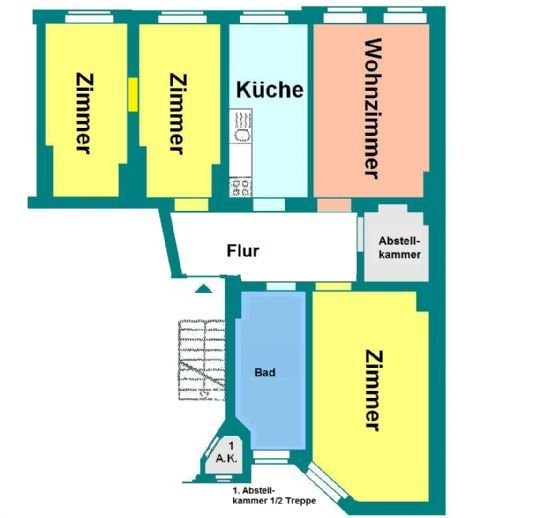 Schön 4 Raum-Wohnung in zentraler Lage