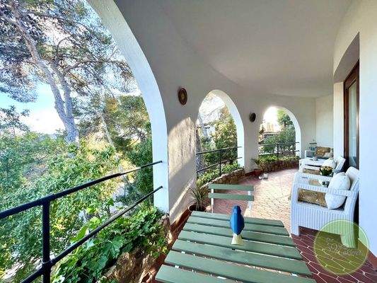 große überdachte Terrasse 