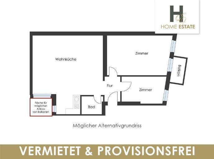 Eigenbedarf und Umbau als 3 Zi-Whg. theoretisch möglich -provisionsfrei-