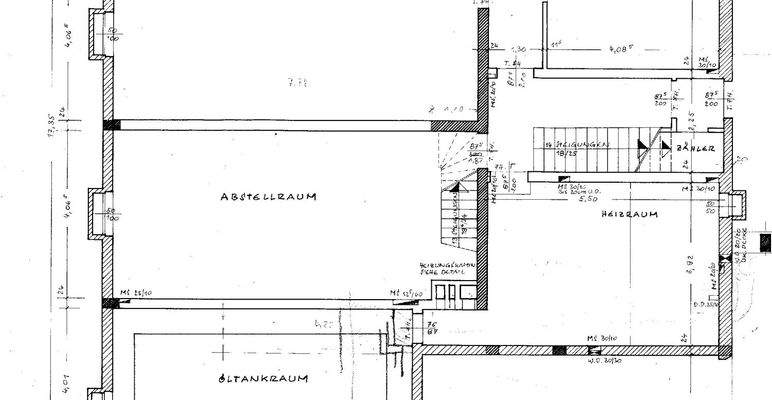 Grundriss Kellerraum