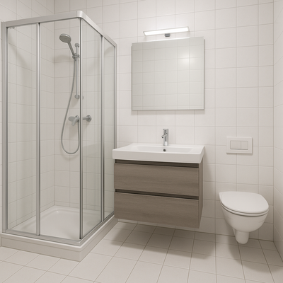 Modernisiertes Duschbad