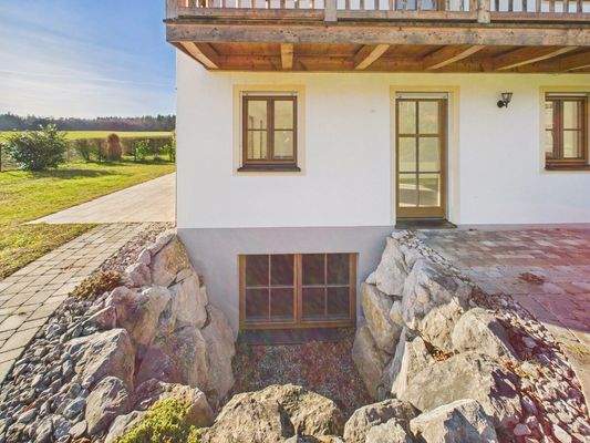 Abböschung vor dem Hobbyraum