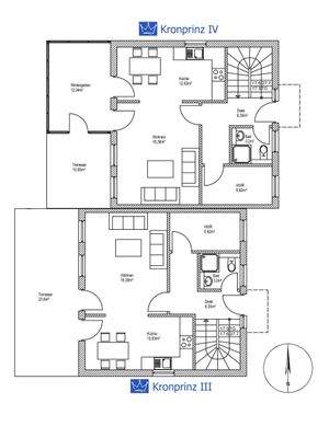Grundriss EG Doppelhaus