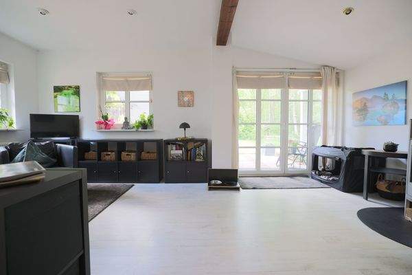 Nebengebäude Wohnbereich mit Kaminofen