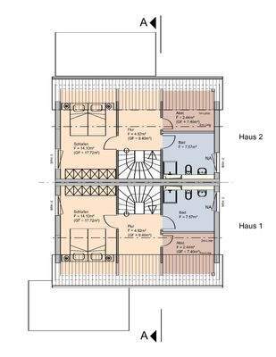 Dachgeschoss-Variante Ausbau Haus E