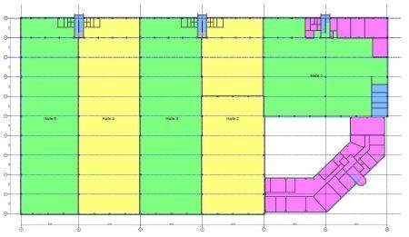 Übersicht Hallen Erdgeschoss