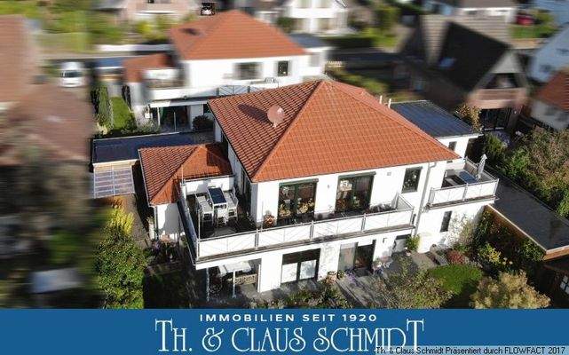 Luftbildansicht der Oberwohnung