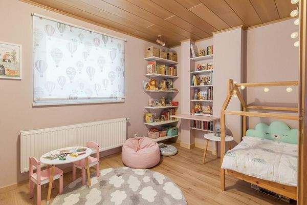 Kinderzimmer Dachgeschoss (ausgebaute Nutzfläche) illustriert