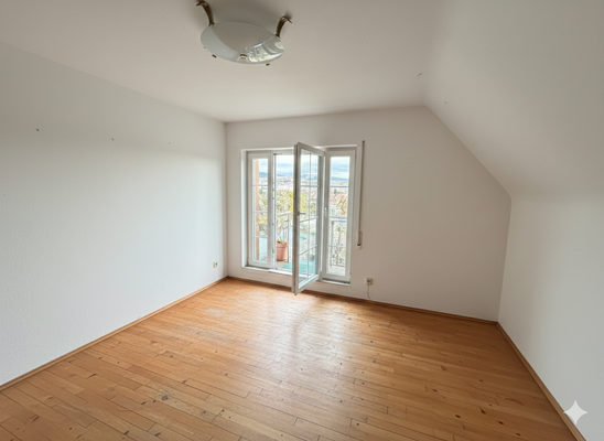 Wohnzimmer OG Blick nach Süden zur Terrasse