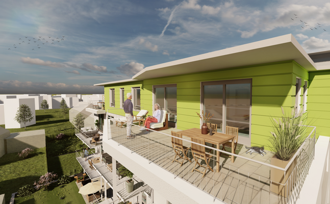 NEUBAUPROJEKT - Visualisierung Dachterrasse PH