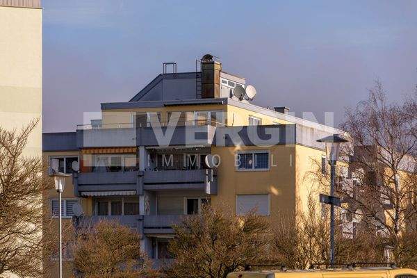 Blick auf die Penthouse-Wohnung