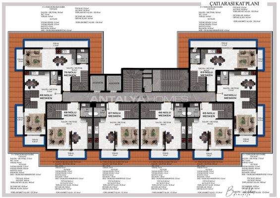 Apartments in a Luxury Complex Near Beach in Avsallar Alanya