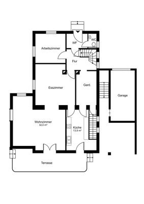 Grundrissplan Erdgeschoss