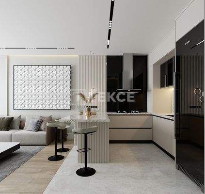 On-Site Flats with Pool and Security in Istanbul Kucukcekmece