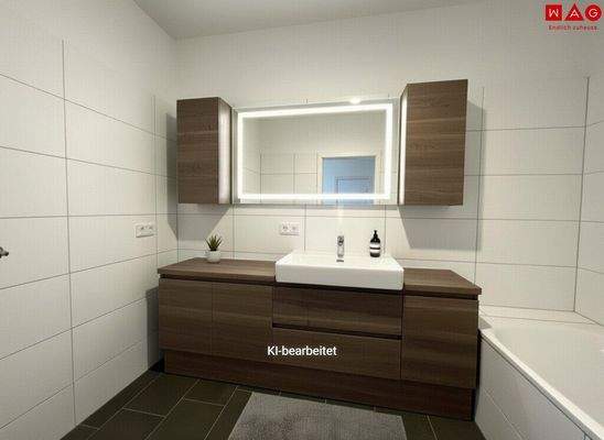 Möblierungsvorschlag Badezimmer KI generiert