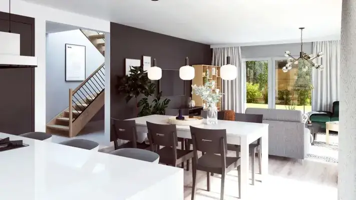 DAN-WOOD HAUS Point-144S Wohn-Esszimmer-Aufgang