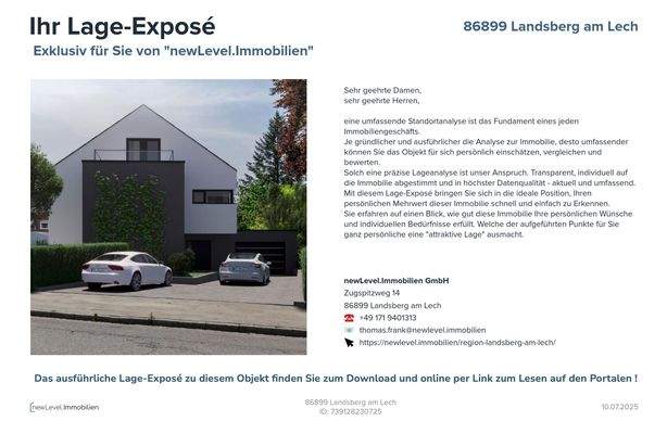 Hinweis auf das Lage-Exposé