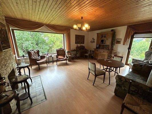 großes Wohnzimmer mit viel Licht