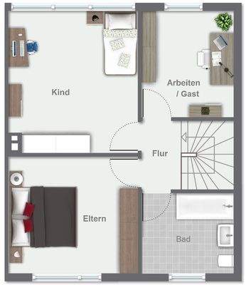 Grundriss Obergeschoss