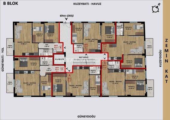 Apartments Near the Sea and Amenities in Antalya Muratpasa