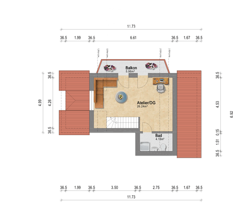 GRUNDRISS DACHGESCHOSS