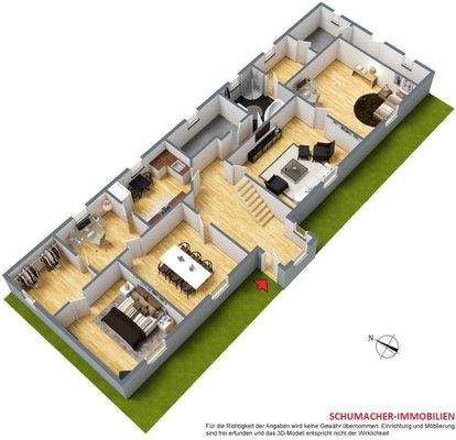 Grundriss Erdgeschoss 3D