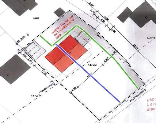 Grundstücksaufteilung