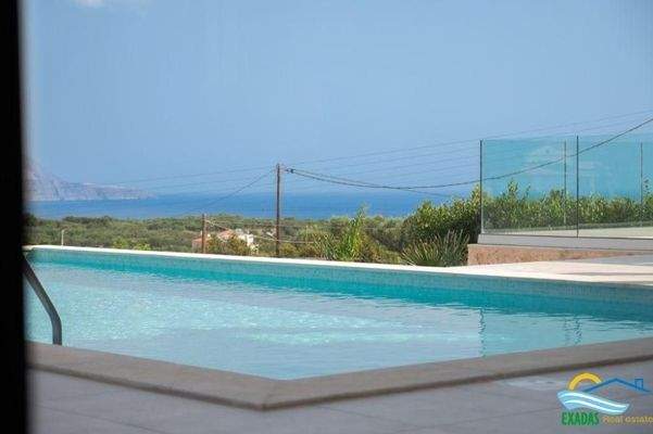 Kreta, Plaka: Luxusvilla mit besonderer Qualität und atemberaubendem Meerblick zu verkaufen