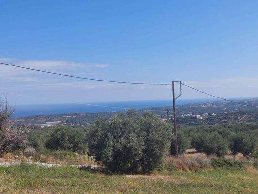 Kreta, Agia Triada: Grundstück mit Baugenehmigung für 3 zweistöckige Häuser mit Swimmingpool zu verkaufen