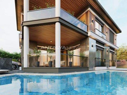 Detached House with Magnificent Mountain View in Antalya Döşemealtı