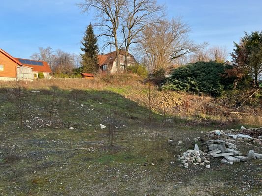 Blick auf das Grundstück