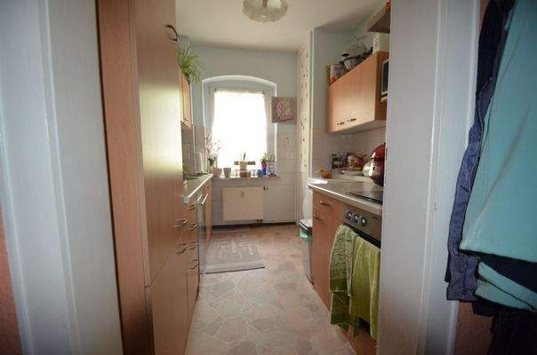 Die geräumige Küche