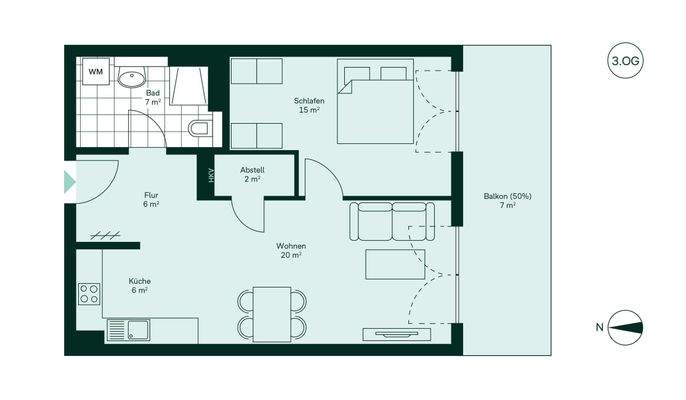 Komfortabler Grundriss