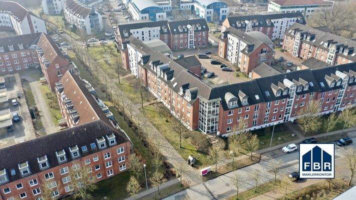 Vogelperspektive Wohnanlage